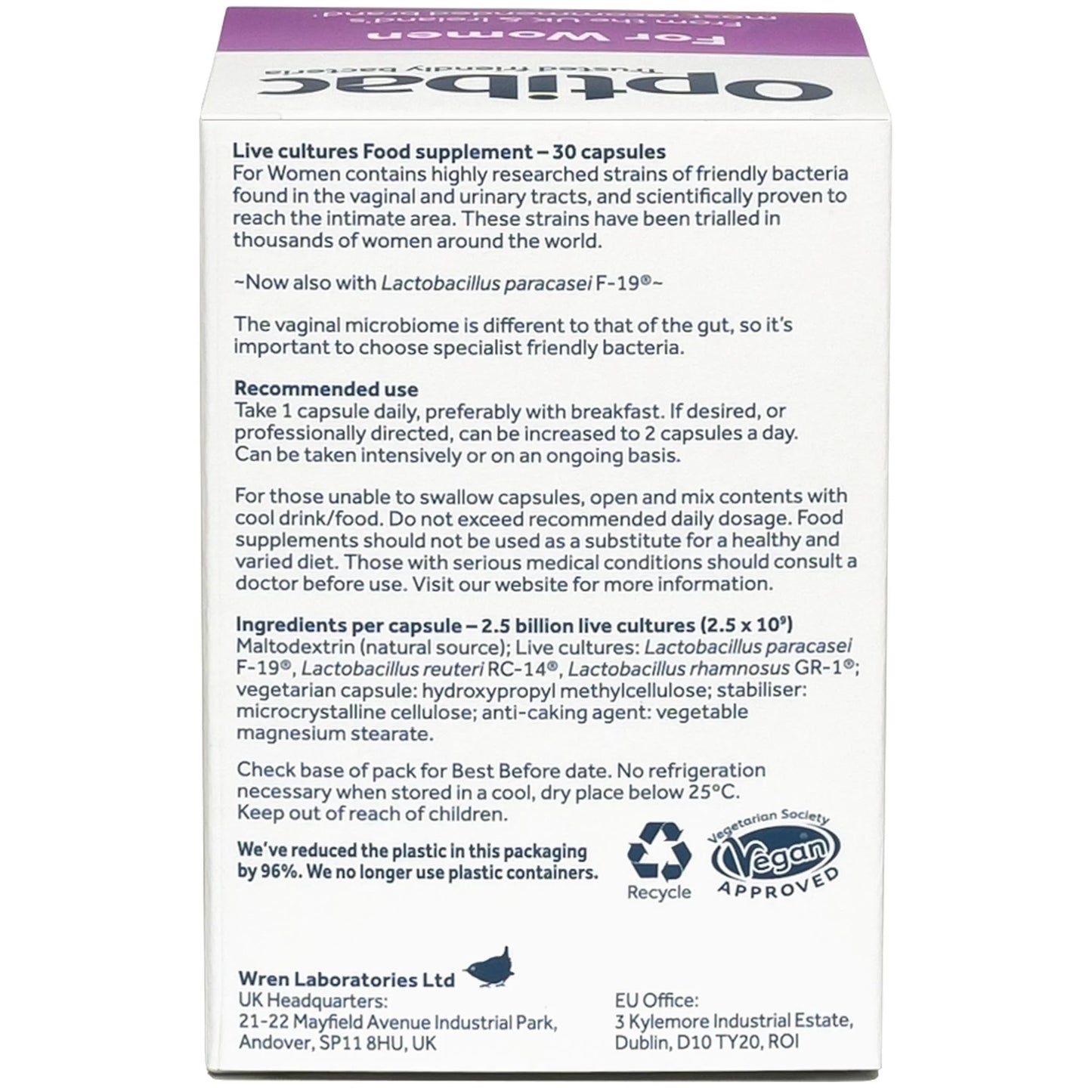 OPTIBAC PROBIOTICS FOR WOMEN