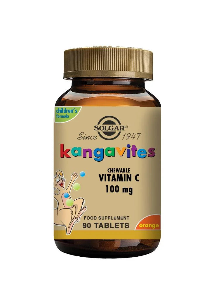 SOLGAR® KANGAVITES NATURAL ORANGE BURST VITAMIN C 100 MG CHEWABLE TABLETS