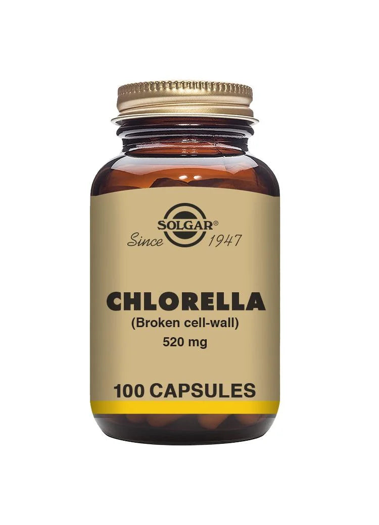 SOLGAR® CHLORELLA 520 MG VEGETABLE CAPSULES