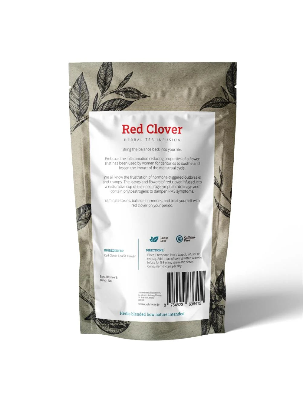 RED CLOVER LEAF & FLOWER HERBAL TEA INFUSION (LOOSE LEAF)